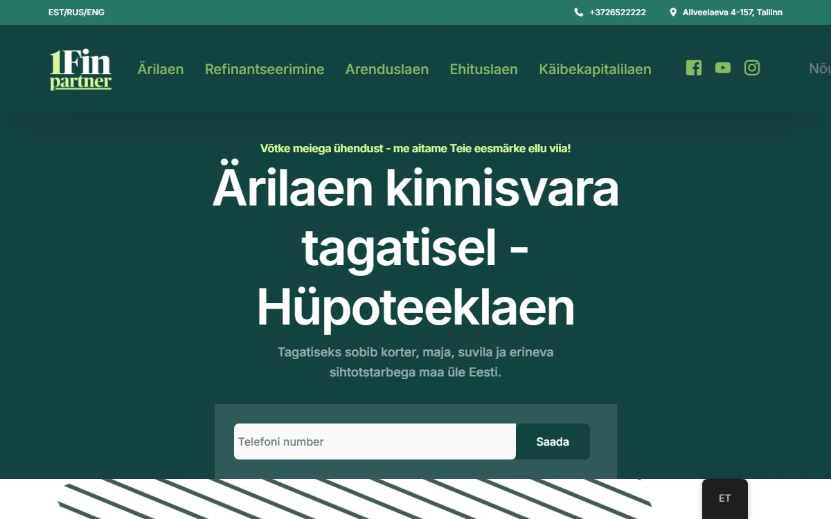 1FinPartner www.1finpartner.ee — koduleht