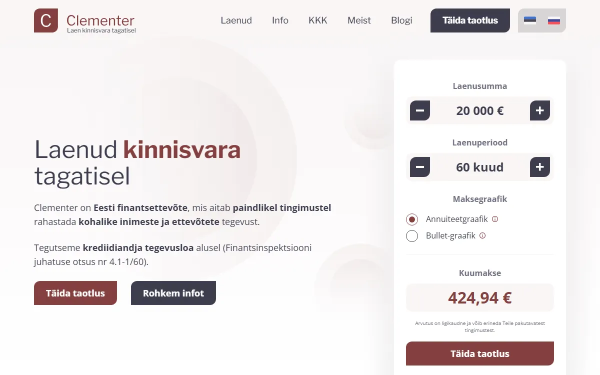 Clementer clementer.ee — koduleht