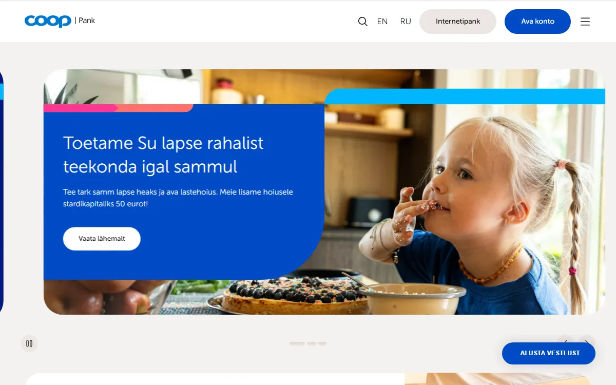 Coop Pank www.cooppank.ee — koduleht