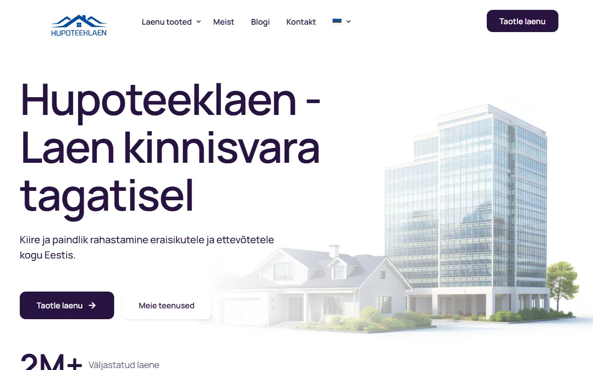 Hupoteeklaen.ee www.hupoteeklaen.ee — koduleht