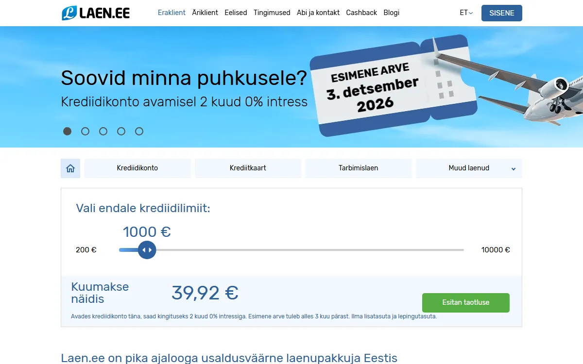 Laen.ee www.laen.ee — koduleht