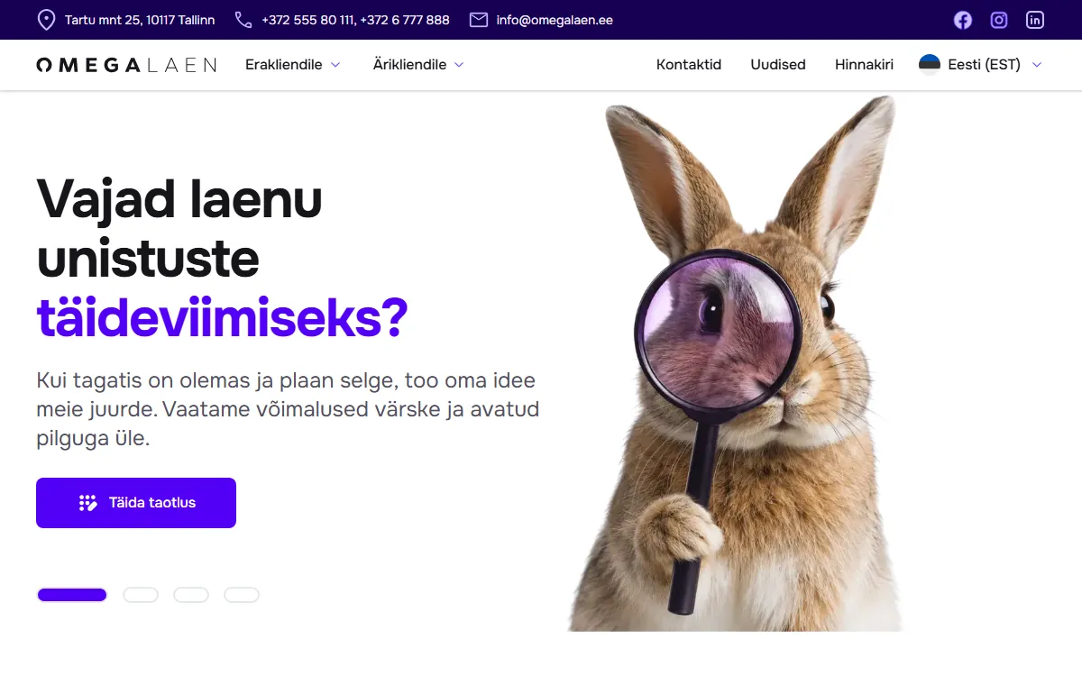 Omegalaen www.omegalaen.ee — koduleht