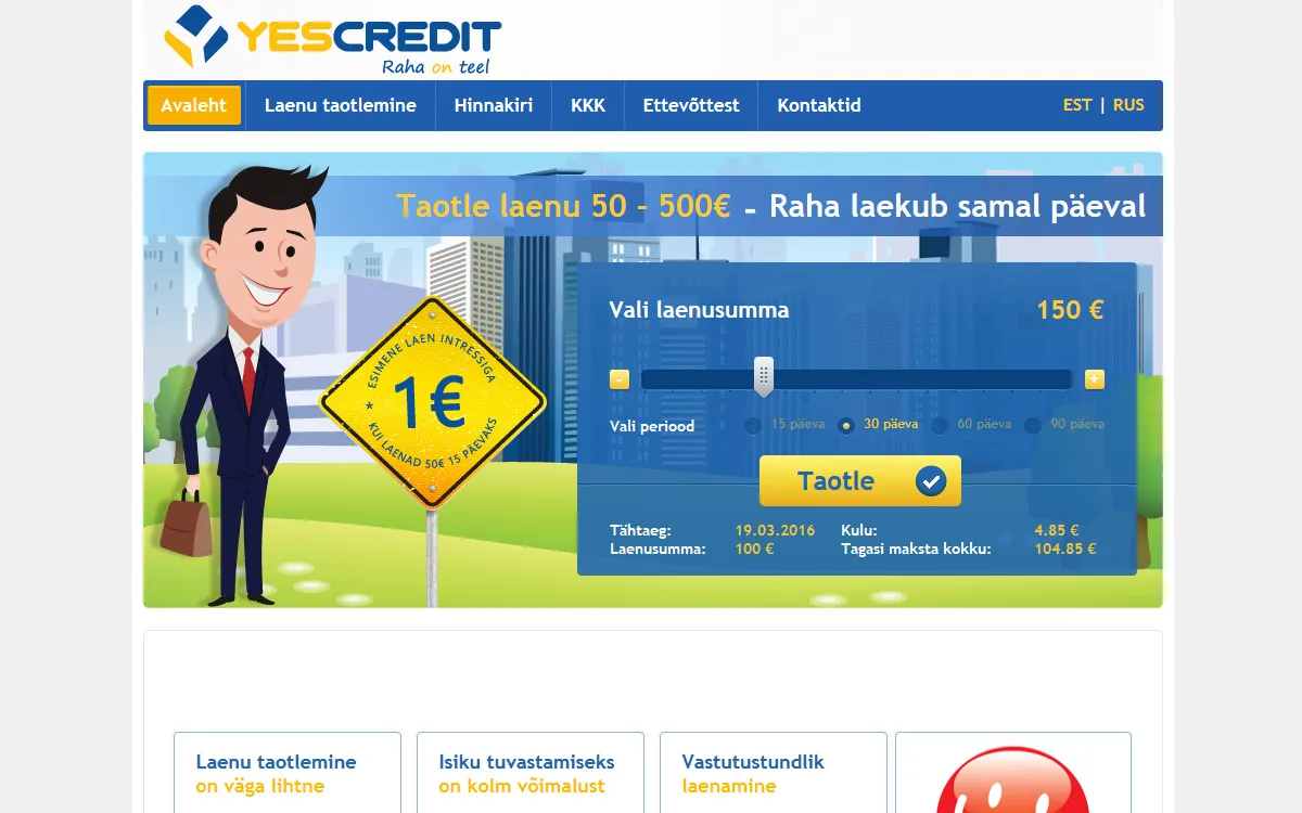 YesCredit (Yes Finance Estonia — arhiiv 2017.-0.4-